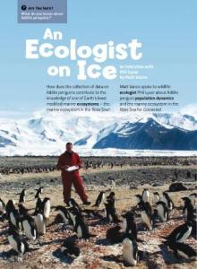 Ecologist on ice cover.