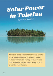 Tokelauan island in the water.