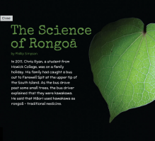 The science of rongoa cover.