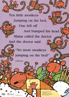 Monkeys in bed.
