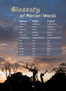 Glossary of Moriori Words.